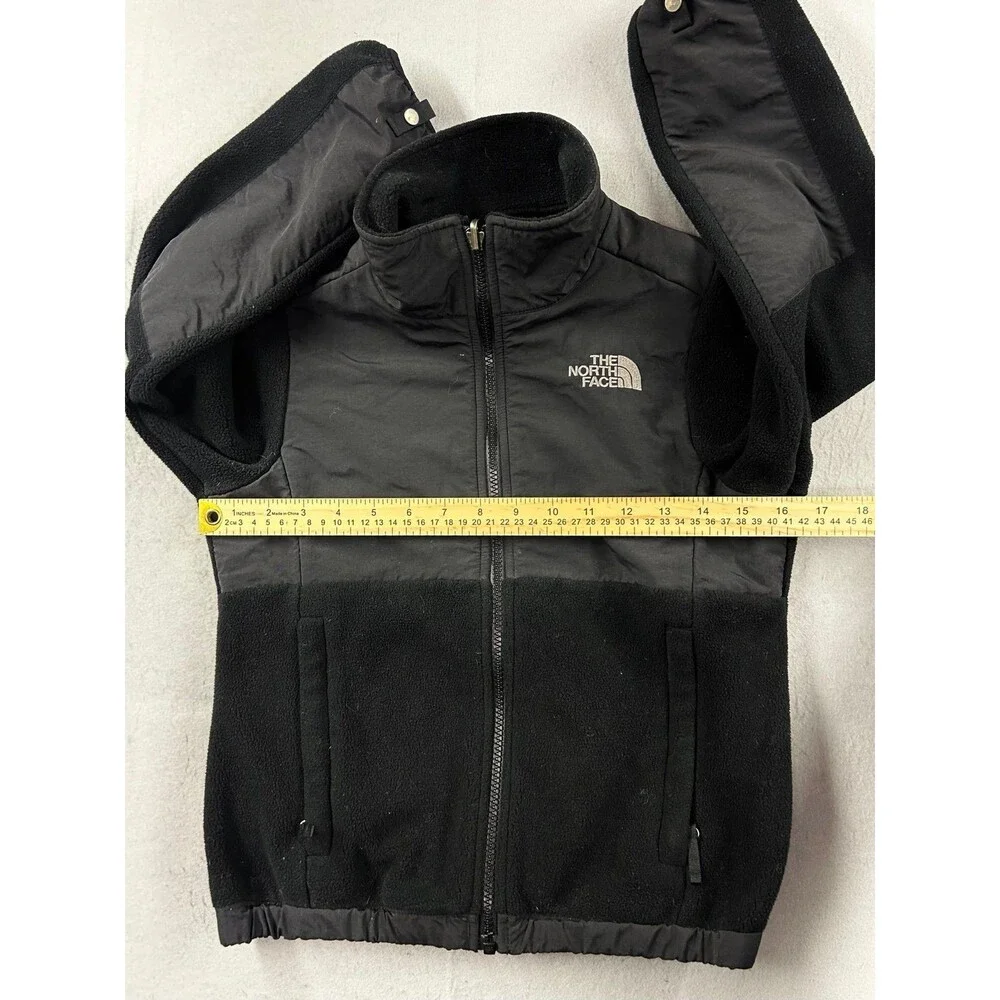 Kids The North Face Denali Fleece Jacket Youth Small Black Full Zip Pockets